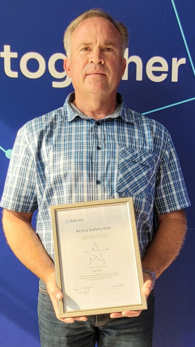 Babcock Africa, Media, Piet wins Africa Safety Star for January 2026 