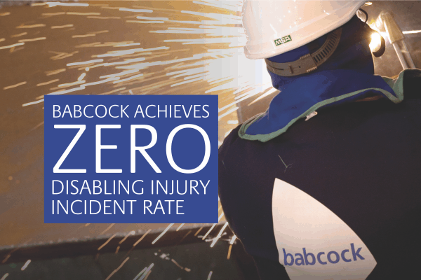 Babcock reaches zero disabling injury incident rate.